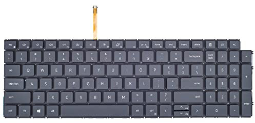 Teclado de repuesto para laptop Dell Inspiron 15 3510 3511 3515 5510 5515 5518, Inspiron 16 7610 y Vostro 15 3510 3515 3520 3525 7510 Series Laptop con diseño retroiluminado de EE. UU