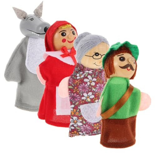 KOMBIUDA 4er Set Fingerpuppen Aus üße Tierchen Fingerpuppen Für Handpuppen Zum Geschichtenerzählen Und Ideale Puppen Für Kleinkinder Und Vorschulkinder