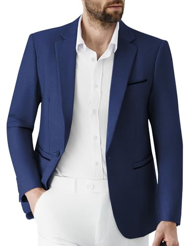 Autsel Mens Blazer Slim Fit Business Suit Jacket 1 Button Lightweight | Casual Wedding Tuxedo Jackets Formal Dress Outerwear for Men