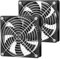 AmRunJe 12V DC Cooling Fan 120mm x 25mm 2Pin Brushless Case Fan for PC Desktop Computer Hard Drive Amplifier PSU Powered Supply 2PCS