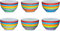 6er set Müslischalen Keramik 600ml Salatschälchen Suppenschüssel Schüssel für Obst-Salat, Müsli & Suppe Snack-Schälchen Müsli, Nüsse, EIS, Chips und andere Knabbereien Servierschalenset Bunt (Ibiza)