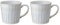 Denby - Reactive White Mug Set of 2-400ml Capacity - Dishwasher & Microwave Safe - Hot Drink, Coffee & Tea Mugs - Handcrafted Ceramic Stoneware Mugs with Glaze Effect - Chip, Crack Resistant Cups