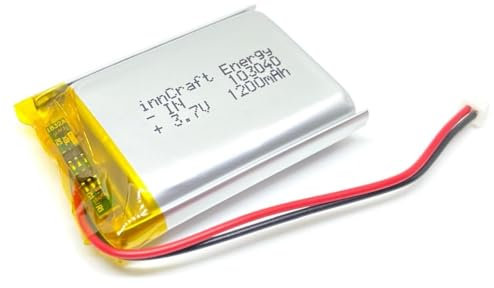Batterie Lithium Polymère innCraft Energy 1000mAh 3.7V, 40x30x10 Modèle 103040 2P Molex 51021-020 Connecteur 1.25mm