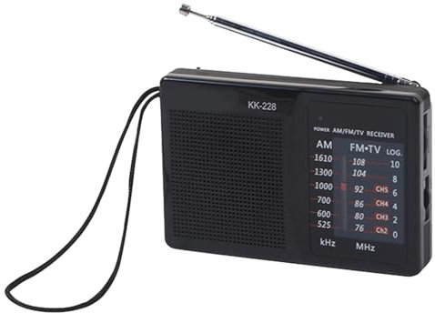 Radio portátil de Bolsillo Am FM, Radios de transistores compacta, Radios estéreo con Pilas y Altavoz Grande, Antena telescópica y señales ultraanchas para Personas Mayores