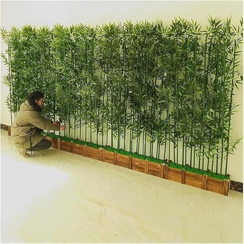 Sohodoo Kunststoff-Bildschirmteiler, Holzlatten, künstliches Bambus-Simulationspflanzen-Dekorationsset, hohe künstliche Bambus-Baum-Ornamente for Zuhause, Büro(30 Pack,1.8m/5.9ft)