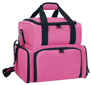 80-Flaschen Nagellack Essential Organizer Case Tragbare Reiseaufbewahrung mit großer Kapazität(Rose Red)