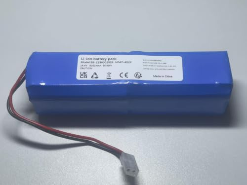 Batterie de rechange 6000 mAh pour aspirateurs Rowenta compatible avec RG7975WH/NS0, RG7987WH/NS0, remplace N047-4S2P, SS-223000252
