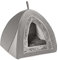 Dehner Katzen-Kuschelhöhle Findus, ca. 45 x 45 x 40 cm, Polyester, grau