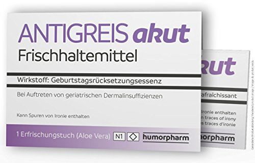 Witzige Geschenkidee zum GeburtstagANTIGREIS akut - Scherzartikel
