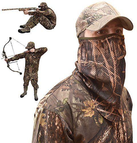 DecoyPro Camo Gesichtsmaske Halbmaske - Camo Gesichtsmasken Jagdmaske - Türkei Jagd Gesichtsmaske - Bogen Jagd Gesichtsmaske Mesh - Ente Jagd Gesichtsmaske - Camouflage Gesichtsmaske Jagd