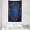ABAKUHAUS Astrologie Wandteppich und Tagesdecke, Zodiac Daten in Space aus Weiches Mikrofaser Stoff Waschbar ohne Verblassen Digitaldruck, 140 x 230 cm, Dunkelblau und Weiß