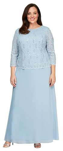 Alex Damen Kurzes Kleid mit Glockenärmeln in Übergröße Kleid für besondere Anlässe