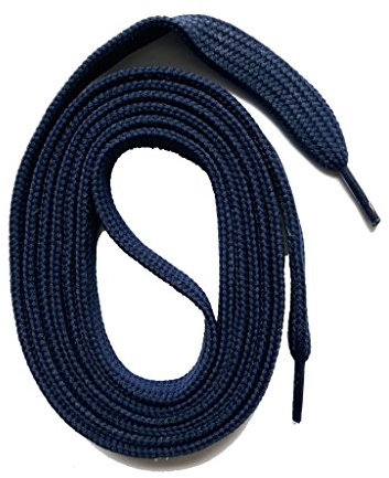 SNORS SCHNÜRSENKEL flach DUNKELBLAU 110cm, reißfest, Made in Germany, universelle Flachsenkel aus Polyester für Sportschuhe Sneaker Turnschuhe und Kinderschuhe - ÖkoTex, 6mm breit