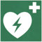 Aufkleber Schild Defibrillator Defi selbstklebende Folie 15x15cm ISO7010 ASR A1.3 AED made by MBS-SIGNS in Germany