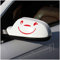 Smile Gesicht Aufkleber 2er Set für Außenspiegel Auto Autoaufkleber für Spiegel (K041 Karminrot)