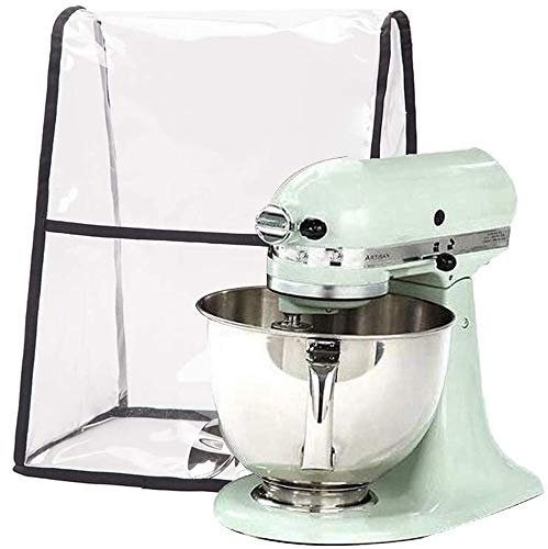 Transparente Abdeckung für KitchenAid Standmixer, große Abdeckungen mit Organizer-Tasche, kompatibel mit KitchenAid-Mixer, passend für alle Modelle mit Neigungskopf und Schüsselheber (transparent)