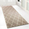 Floordirekt Teppich-Läufer Cosenza | Modernes Rauten-Design | Hochwertige Verarbeitung | Rutschhemmender Gelrücken | Erhältlich in 5 Farben & vielen Größen (80 x 200 cm, Beige)
