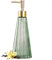 EMPO Vintage Elegant Glas Seifenspender Flüssigseife Desinfektionsmittel Shampoo Flasche mit Pumpe Rustikal Bauernhaus Dekor Hand Seifenspender Badezimmer Zubehör (Grün)