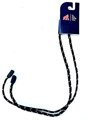 AWEHIRU Gorilla Grip Classic Spectacle Cord (Black with Flecks) - Secure Specs Glasses Lanyard Holder