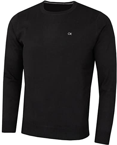 Calvin Klein Mens Crew Neck Sweater - Black - S
