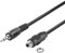 BestPlug 0,6 Meter Audio Stereo Kabel Verlängerung Aux in Out, 3,5mm Klinke Stecker männlich auf 3,5mm Klinke Einbau-Buchse Einbau-Kupplung weiblich mit Gewinde, Schwarz