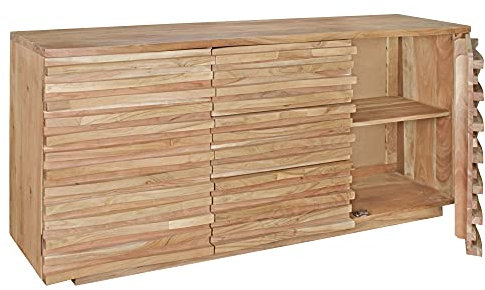 KADIMA DESIGN Sideboard Massivholz Akazie 160 cm Anrichte Schublade Kommode Schrank