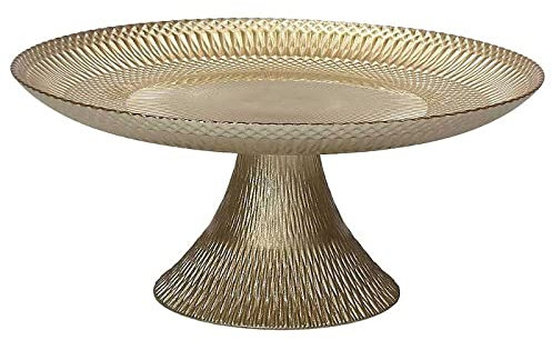 Tognana Lust, Alzata diametro cm 28 h 9 cm, vetro,oro