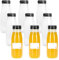 TEC Juice Bottles with Lids 250ml UK Made 30% Recycled PET Plastic Small Clear Round Tamper Evident Mini Drink