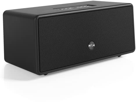 Audio Pro Drumfire-D2 - Ultra Kräftiger Multiroom Lautsprecher mit Bluetooth & WiFi - Stereo Speaker mit AirPlay 2, Chromecast, Spotify Kabellos - Schwarz