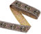 FINGERINSPIRE 7m 34,5mm Vintage Jacquardband Schwarz Jacquard Band Gold Weiß Besticktes Jacquardband mit Herz Muster, Ethno Jacquardband Blumenband für DIY für Kleidung Embellishment