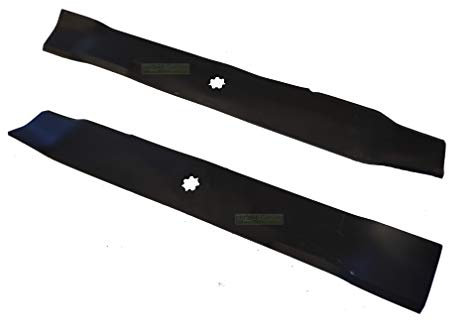 2 lames de 54 cm compatibles avec le tracteur à gazon JOHN DEERE AM141033 AM137328 / M156170 M156171