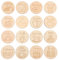 jojofuny Runder Hölzerner Kreisanhänger Babyholzkreise 16Pcs Holzschilds mit Mustern Holzscheiben Ornament für S?uglinge Baby Spielzeug Kindergartendekoration Leere Holzscheiben