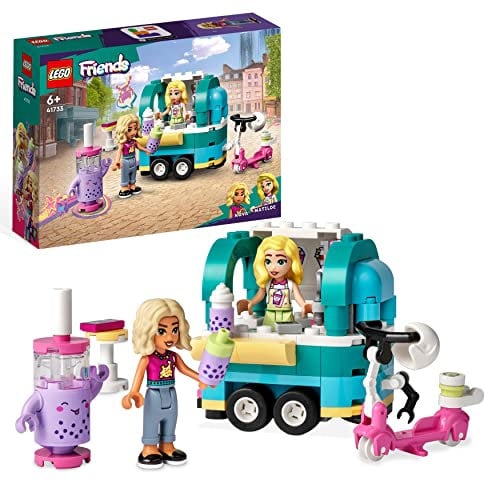 LEGO Friends Negozio Mobile di Bubble Tea, Giocattolo per Bambine e Bambini dai 6 Anni, Monopattino e Mini Bamboline Nova e Matilde, Personaggi 2023 41733