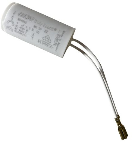 Condensateur 4uF/4µF pour moteur volet roulant avec connecteur