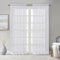 Megachest a pair of sheer IVY checkered pattern voile curtain with tie backs (White,W 56 x L 63 (2 Panels))