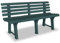 KRHINO Sitzbank Modern Parkbank, Gartenbank 145,5 cm Kunststoff Grün Blumenbank Sitzbank Garten Balkon Balkonbank Grün