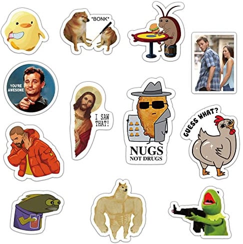 GTOTd Memes Funny Fridge Magnet(12 Packs), Gifts Merch Cartoon Decoartions Bumper Decal Metal Flexible Reuseable Vinyl Magnetic Decor Teens