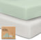 Bio-Spannbettlaken für Kinderbetten - 70x140 Atmungsaktive Jersey Baumwoll Baby Bettlaken, Spannbettlaken für Kinderbettmatratzen, Spannbettlaken, Spannbettlaken für Babybetten (Sage)