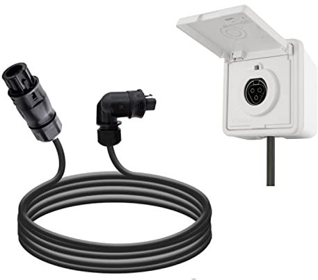 Balkonkraftwerk Wieland Solis (Wieland Gesis Aufputz mit 90º Stecker, 5m Kabel)