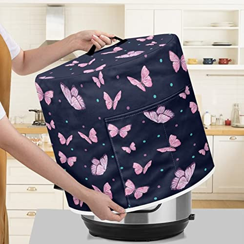 Poceacles Housse anti-poussière pour autocuiseur électrique, friteuse à air, cuiseur à riz, cuiseur vapeur et papillons à pois - 8 l