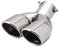 Surakey 76mm Auspuffblende Doppelrohr, Auspuffspitzen Auspuff Edelstahl Endrohrblenden Auto Auspuff Endrohr Gebogener Doppelauslass Endrohr Schalldämpfer Auspuffendrohr Blende Endrohre