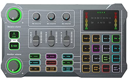 VejiA X10 Computer Mobile Phone Live Sound Card with 48V XLR OTG Port Interface Mixer