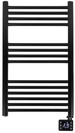 Eurom Badezimmerheizung Sani Bathroom Radiator 600 Wifi, schwarz 352627 (Badezimmer Heizkörper Handtuchwärmer Komfort) Spannung: 220-240 V/Leistung: 600 W/Kabellänge: 135 cm/Isolationsklasse: IP24