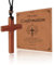 MILAKOO Gebet Segen Holzkreuz Anhänger Halskette für Erstkommunion Ideal Geschenke mit Liebe Karte
