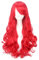 Gewellt Perücke Rot, Perücke Damen Rot, Lange Gewellt Perücke, Cosplay Perücke, Kunsthaar Wig Synthetische Perücke für Alltag Party Halloween Karneval Fasching Weihnachten