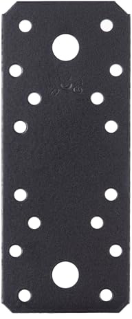 Alberts 824846 Flachverbinder - verzinkt - schwarz - kunststoffbeschichtet - 133 x 55 x 2,5 mm | 50er Set