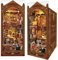 Magic Store Book Nook Kit Buchecken-Bausatz DIY Miniatur-Puppenhaus-Bücherregaleinsatz mit LED-Licht, Kreatives Bastelmodell für Erwachsene und Jugendliche