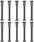 PATIKIL 20 kit Tornillo de Conexión, M6*60mm Postes de Tornillo de Unión Hexagonal Tornillos Chicago de Encuadernación Acero al Carbono Manguito para Muebles Cinturón Armario, Negro