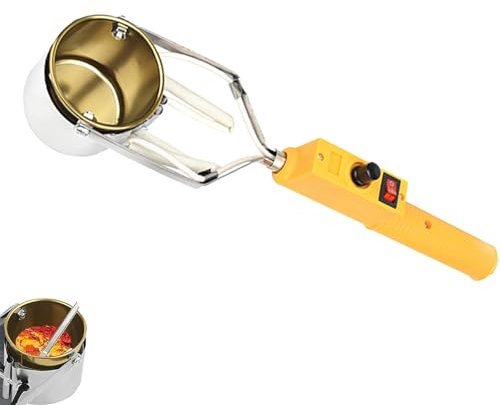 DOJOEUU Creuset de Plomb portatif, 300 W, température réglable de 150 à 450 °C, capacité de 3 kg, Rapide en 3 à 8 Minutes, creuset électrique pour Faire Fondre la Cire d'étain et de Plomb