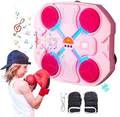 Mineup Music Boxing Machine, Kinder Musik Box Maschine, Bluetooth Box Maschine mit Musik, LED Musik Boxmaschine mit 3 Geschwindigkeiten, Musik Boxen Sport Spielzeug, Geschenke für Kinder Jungs
